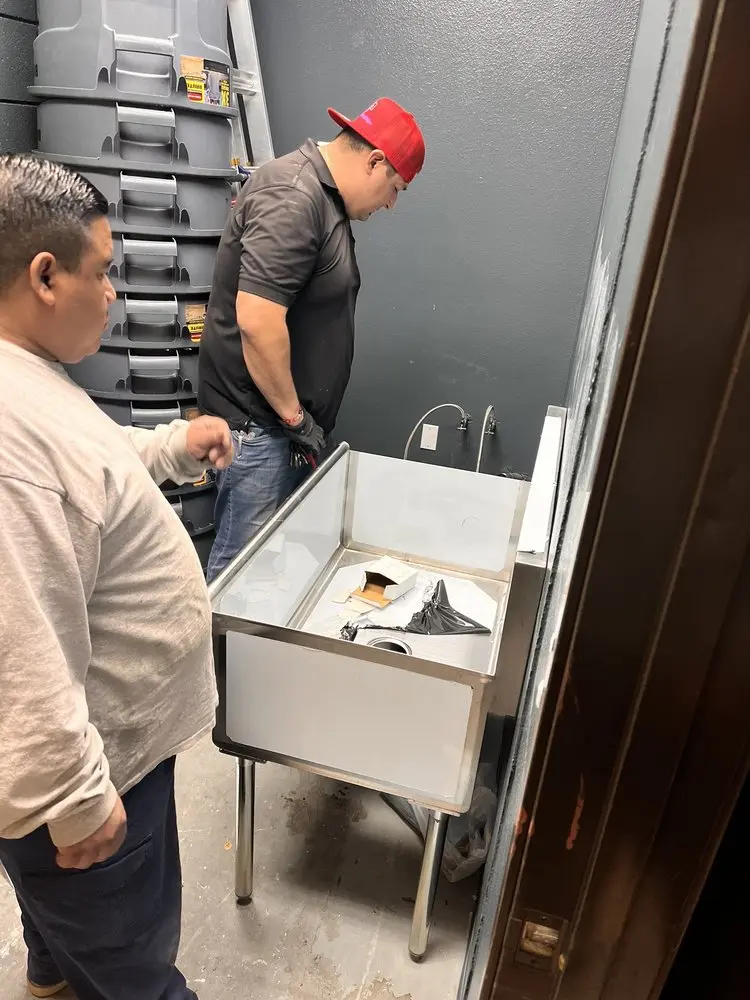 Commercial plumbing and sink installation in Bromley